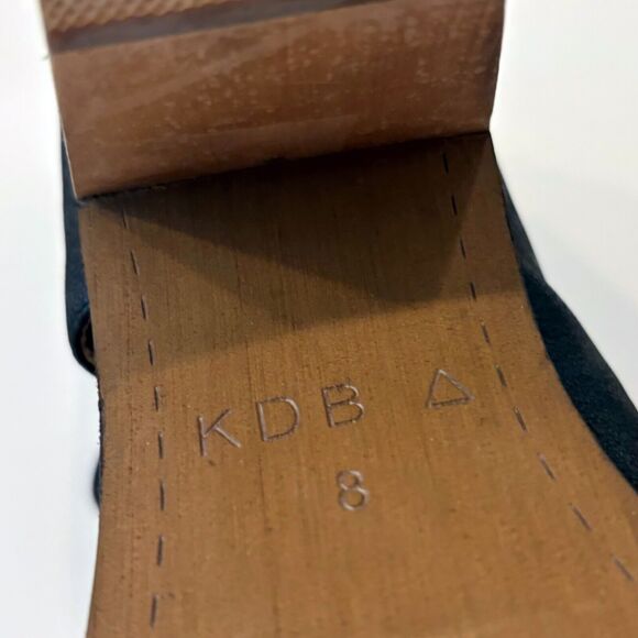 Kelsi Dagger Open Toe Gray Suede Leather Chunky Heels US Size 8 - Picture 11 of 11